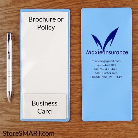 insurance holder with business cards|More.